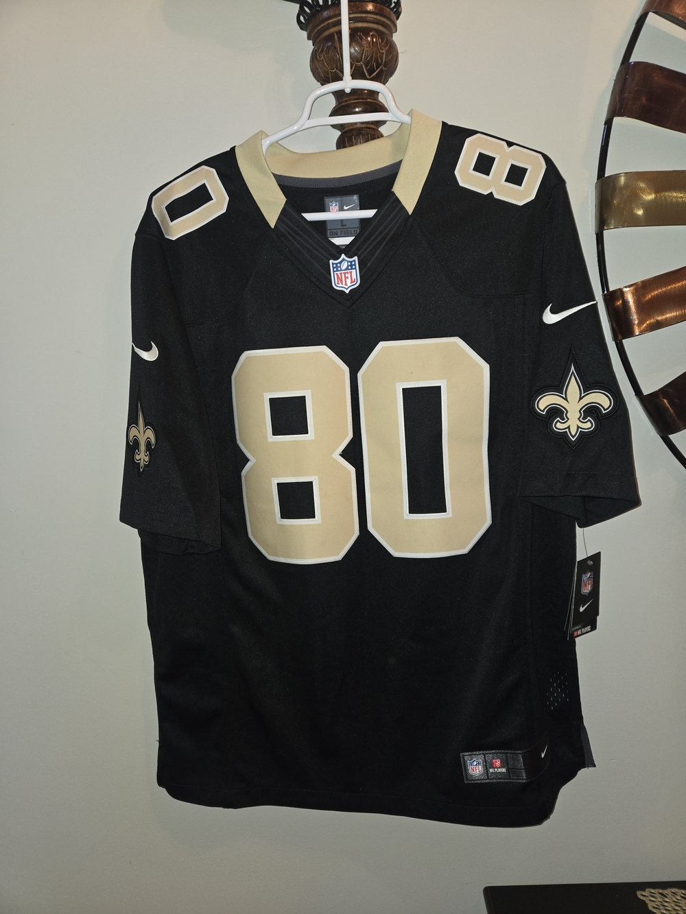 New Orleans Saints #80 Black and Gold Jersey - Men